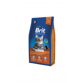 Brit Premium Indoor Adult Hairball & Urinary -суха храна за котки с деликатесно пилешко и пилешки черен дроб